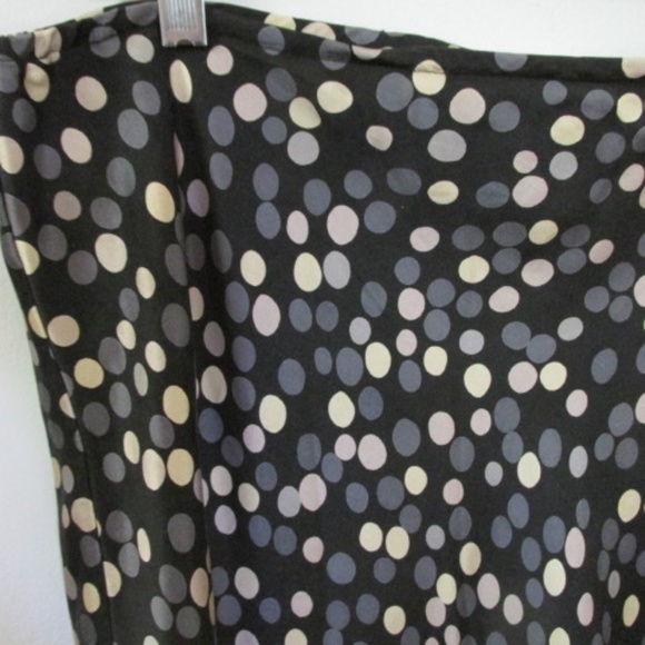 Allison Taylor Flared Polka Dot Silk Skirt, Size XL - Picture 3 of 5